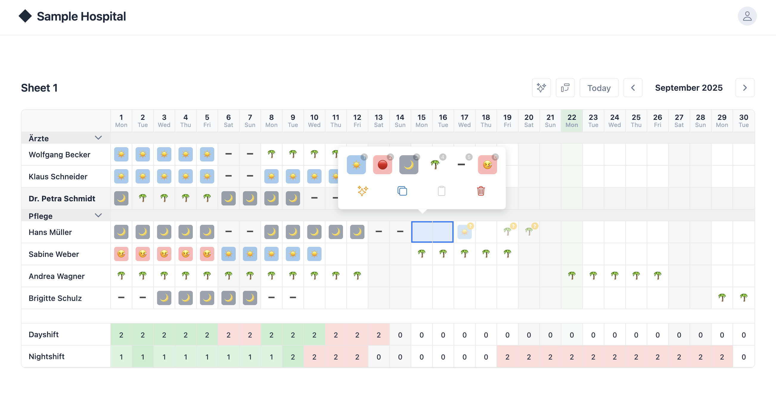 Heroes at Work Dashboard Vorschau